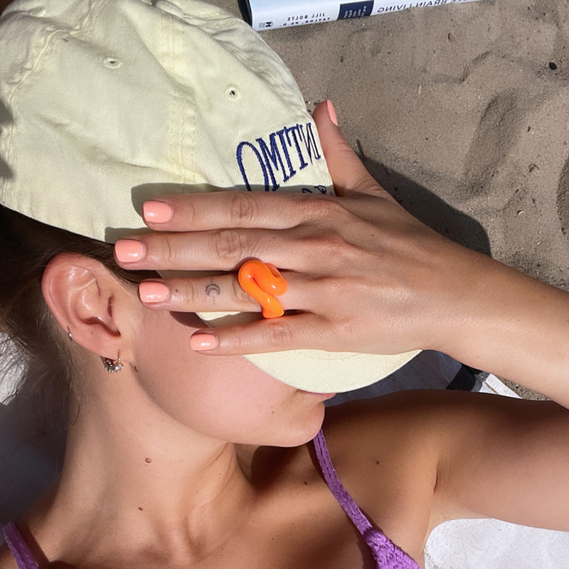 Serena - Chunky Ring Neon Orange