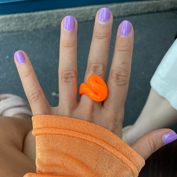 Serena - Chunky Ring Neon Orange