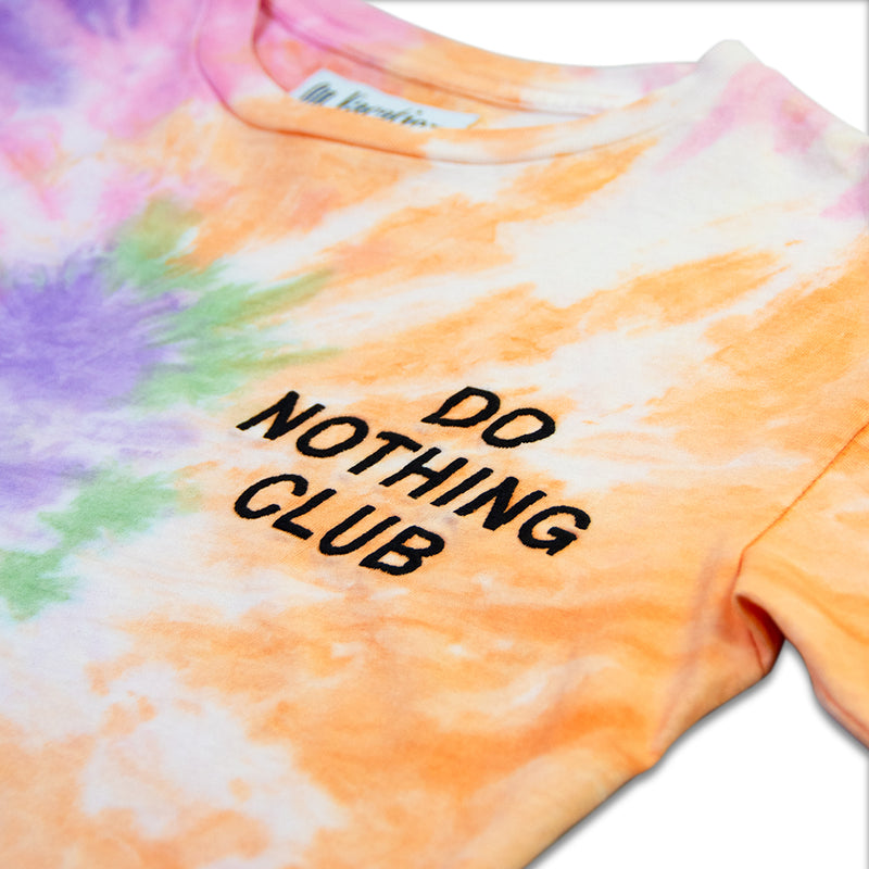 Do Nothing Club Ladies Cropped T-Shirt - Tie Dye