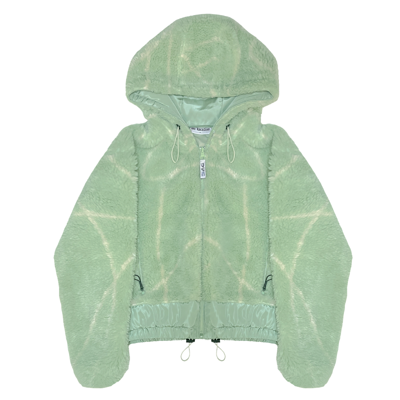 Swirls Ladies Sherpa Jacket - Sage