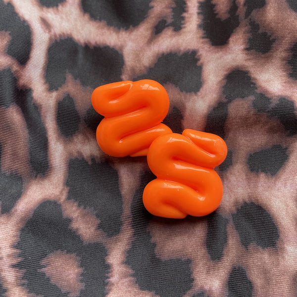 Onda Earrings - Neon Orange