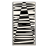 Triangle Oversize Beach Towel - Black/Off White