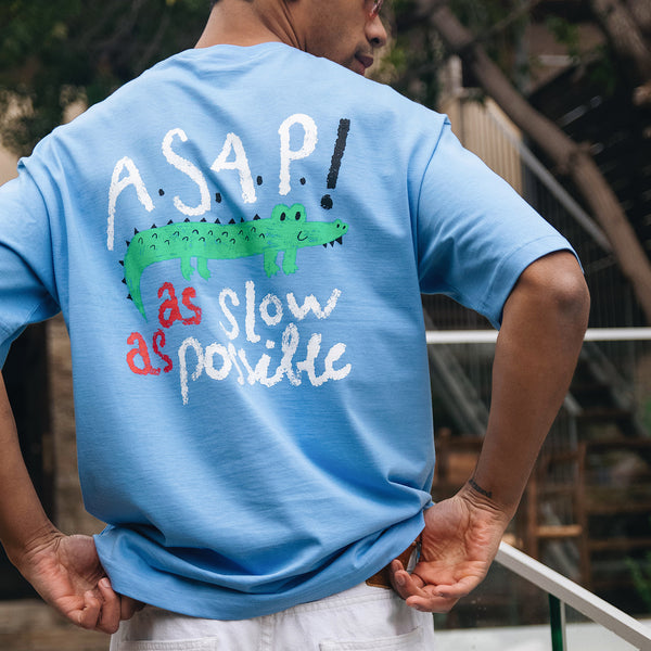 ASAP As slow as Possible T-Shirt - Light Blue