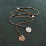 Round Logo Pendant Necklace - Gold